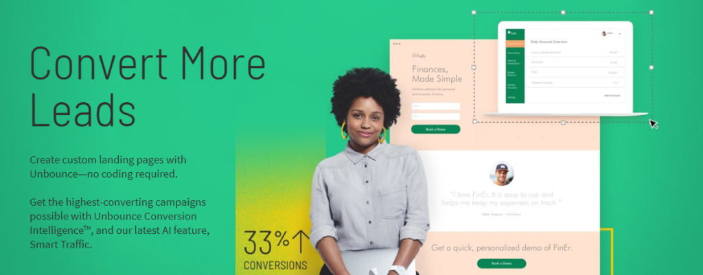 unbounce as the best landing page builders in 2020