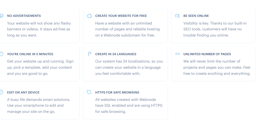 features of Webnode Website Builder