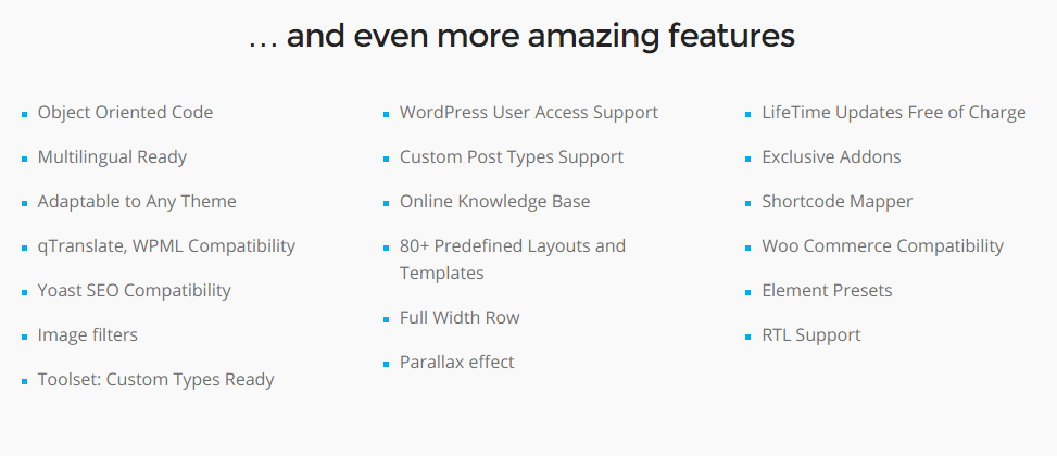 WPBakery page builder extra features