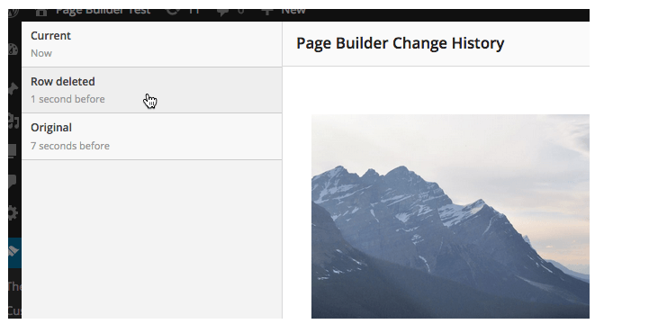 history in SiteOrigin Page Builder