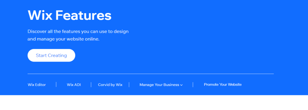 wix website features