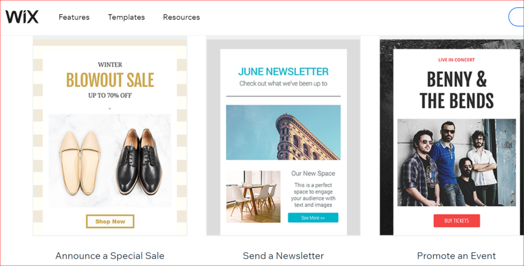 Wix email templates 