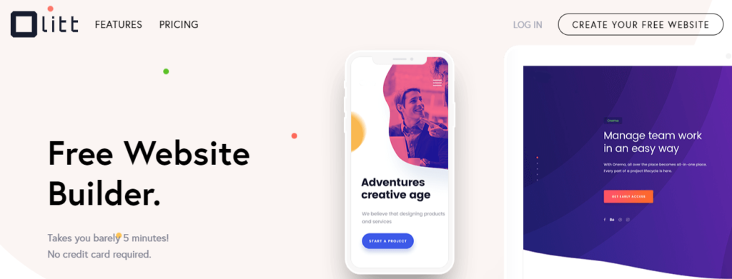 how to create a website using olitt