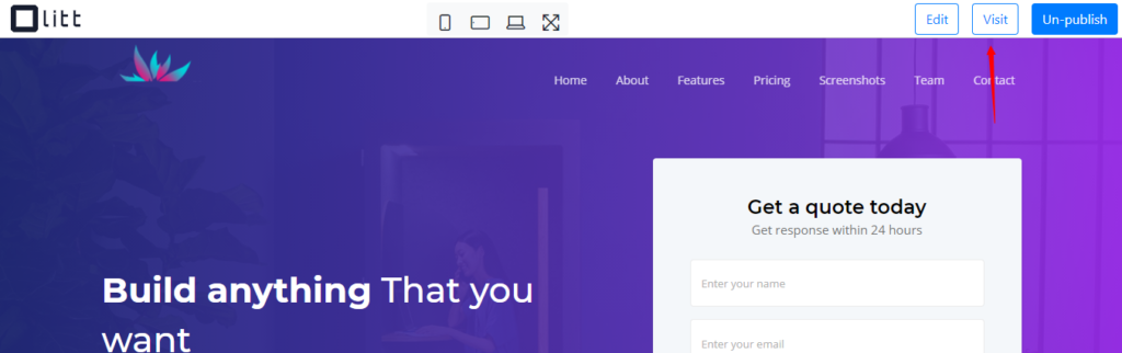 visiting website on olitt