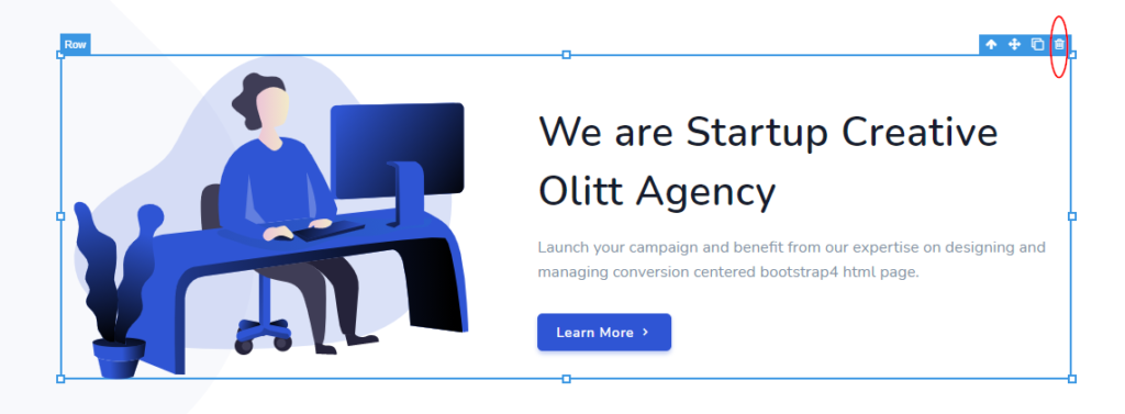 changing image on olitt free website builder in india